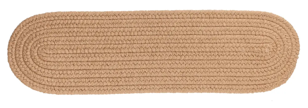 Solid Wool Braided Area Rugs Taupe