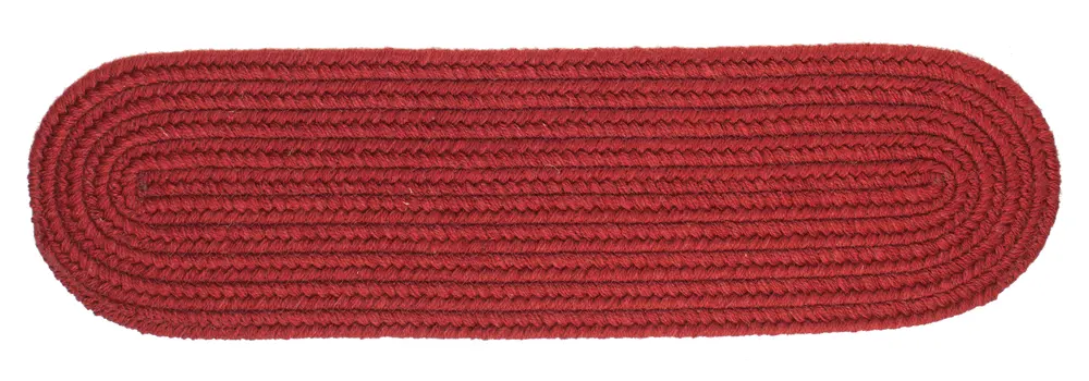 Solid Wool Braided Area Rugs Barn Red