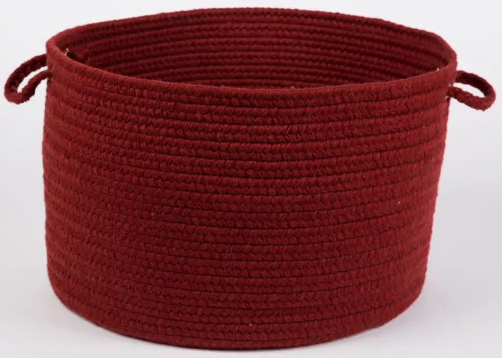 Solid Wool Braided Area Rugs Barn Red