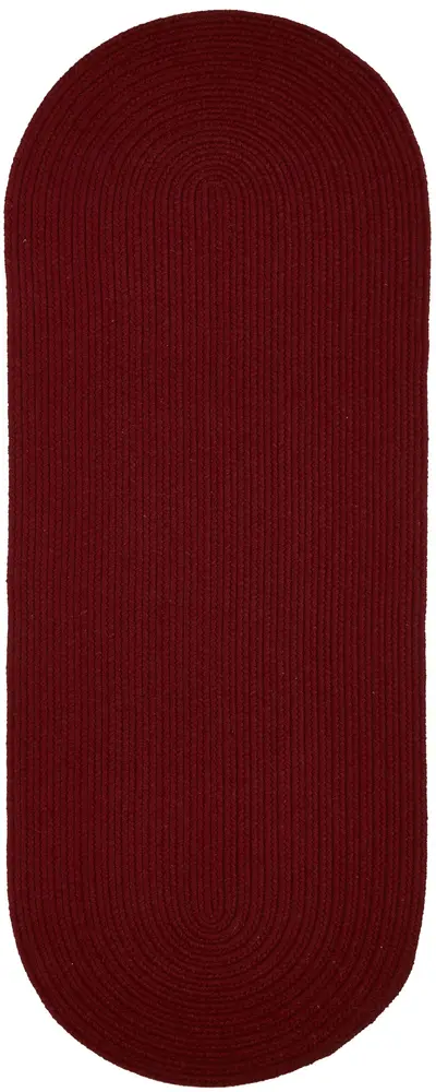 Solid Wool Braided Area Rugs Barn Red