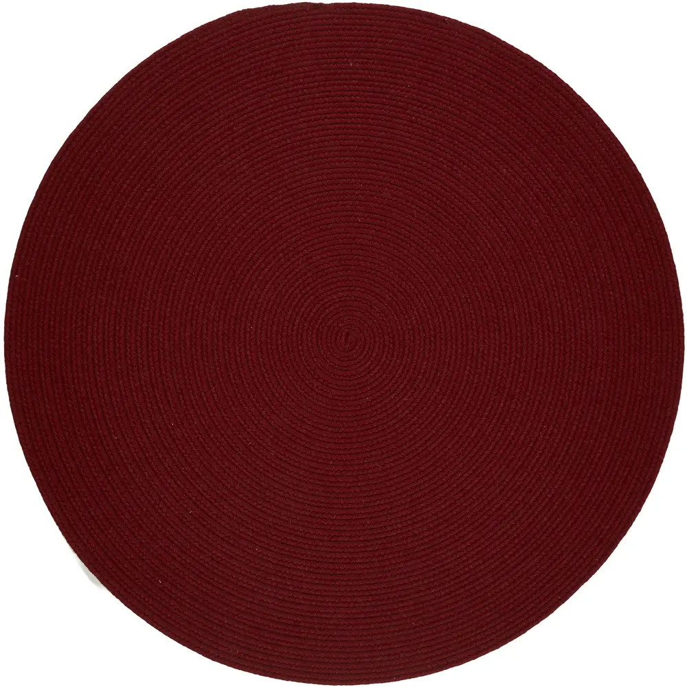 Solid Wool Braided Area Rugs Barn Red