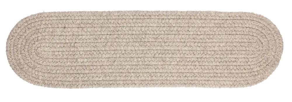 Solid Wool Braided Area Rugs Lt. Gray