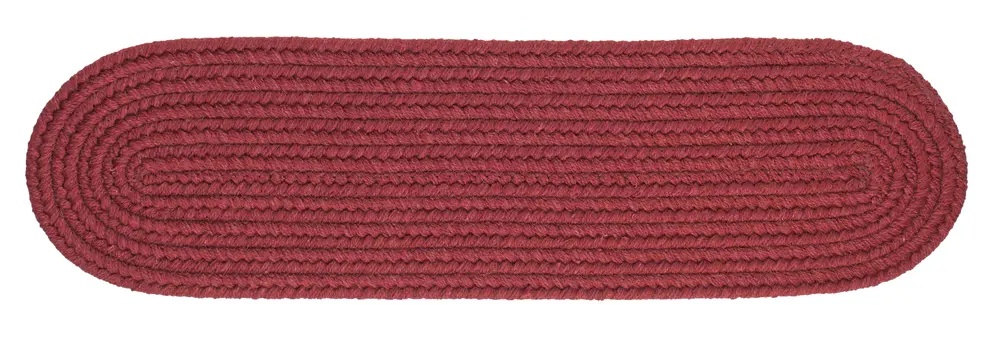 Solid Wool Braided Area Rugs Red Wine