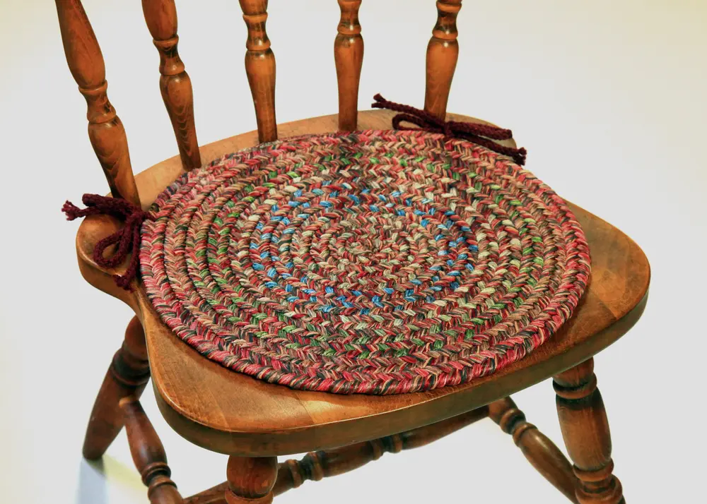 Sophia Braided Area Rugs Burgundy Red