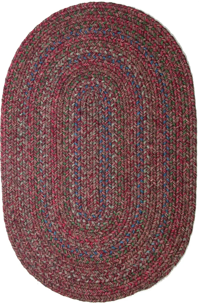 Sophia Braided Area Rugs Burgundy Red
