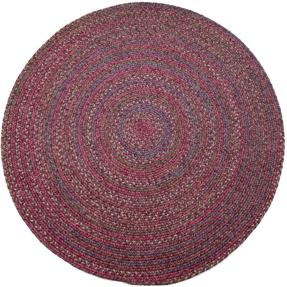 Sophia Braided Area Rugs Burgundy Red