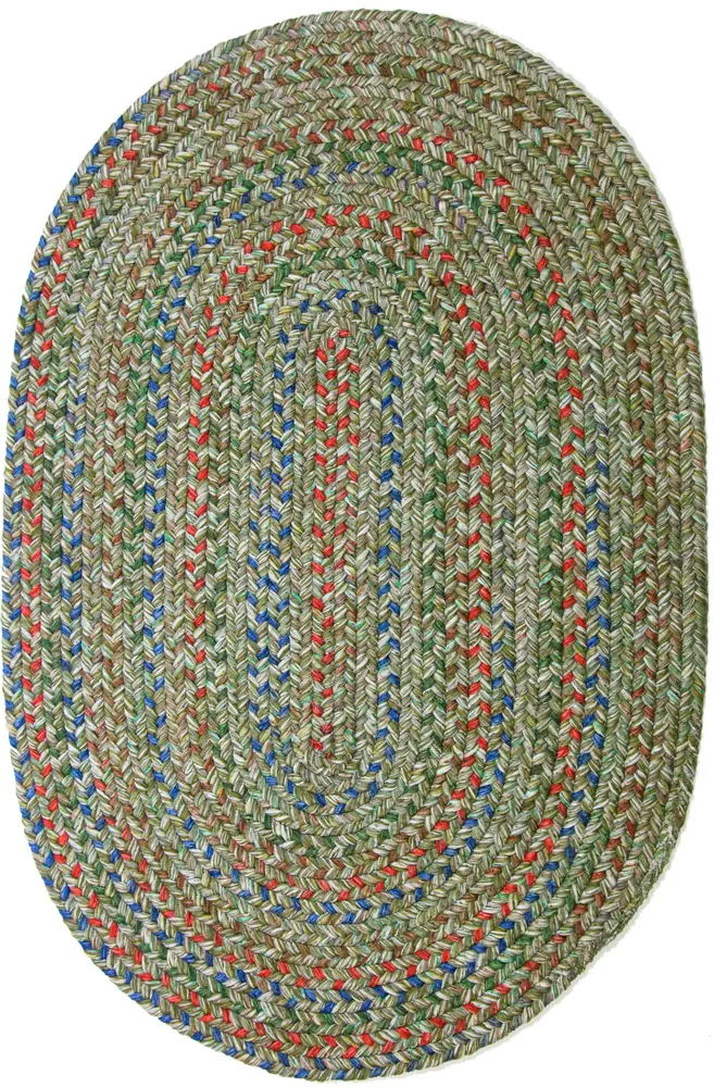 Sophia Braided Area Rugs Moss Green