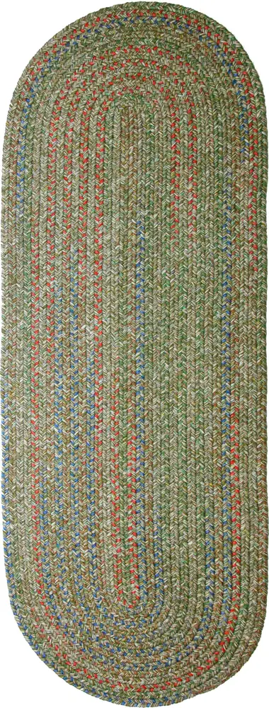 Sophia Braided Area Rugs Moss Green