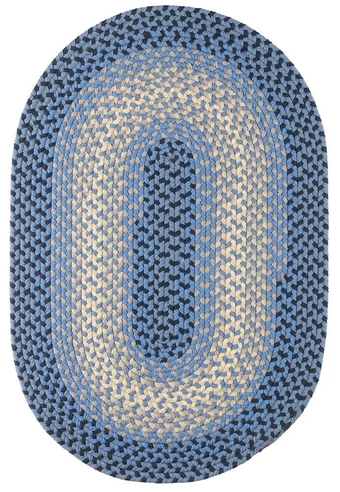 Twin River Braided Area Rugs Blue Multi