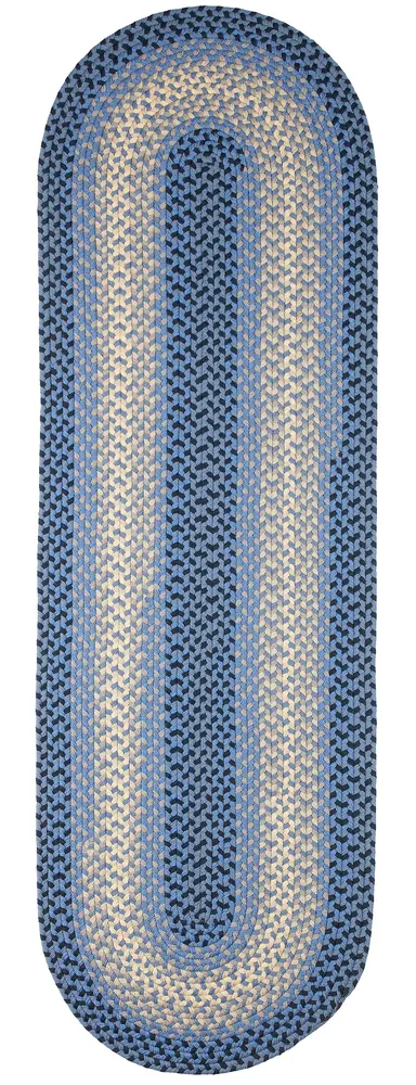Twin River Braided Area Rugs Blue Multi