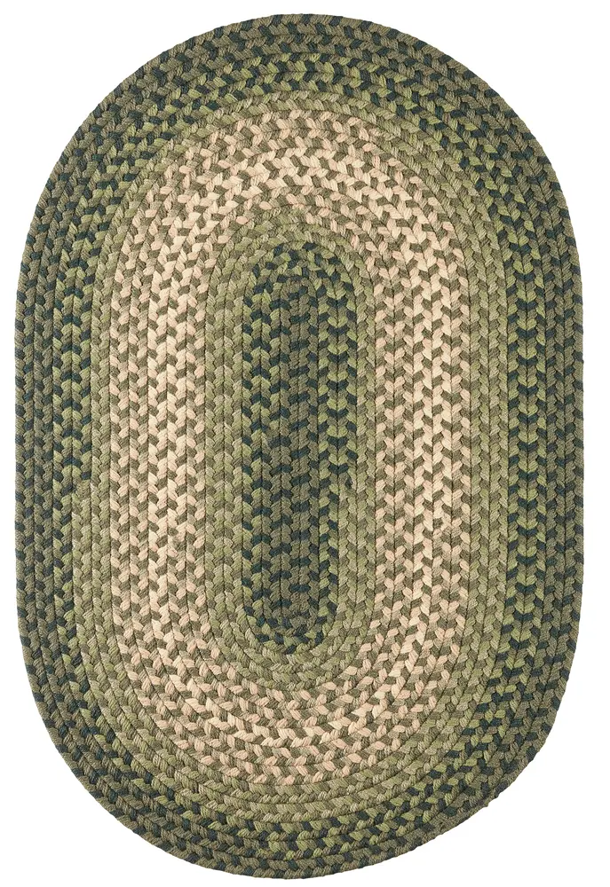 Twin River Braided Area Rugs Green Multi