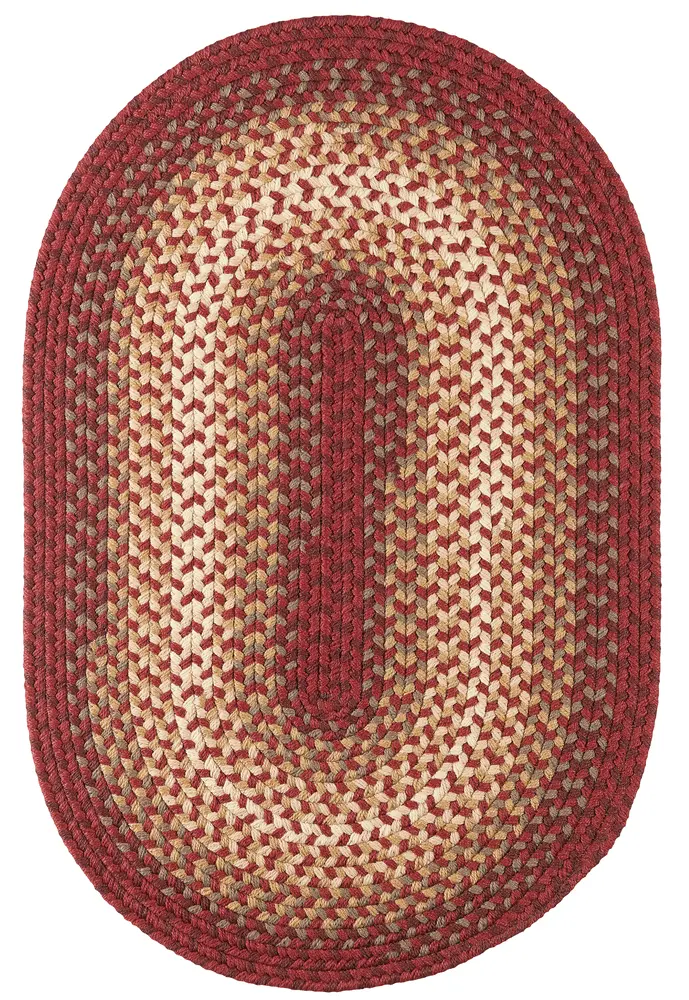 Twin River Braided Area Rugs Red Multi