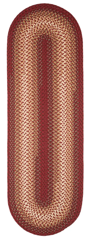 Twin River Braided Area Rugs Red Multi