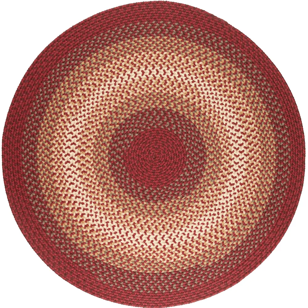 Twin River Braided Area Rugs Red Multi