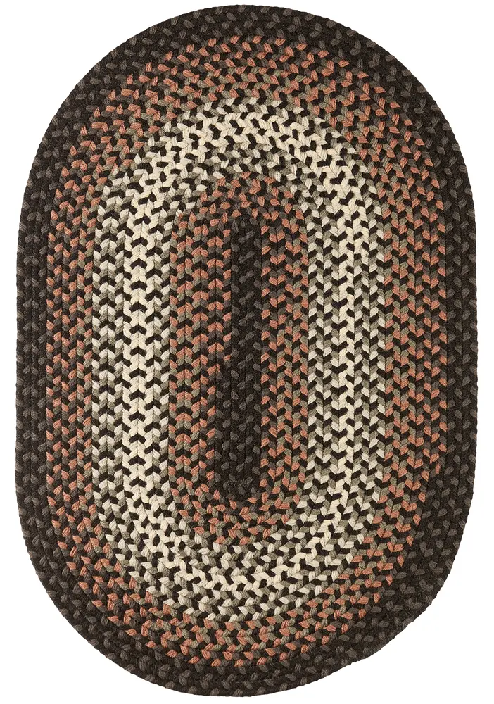 Twin River Braided Area Rugs Black Multi