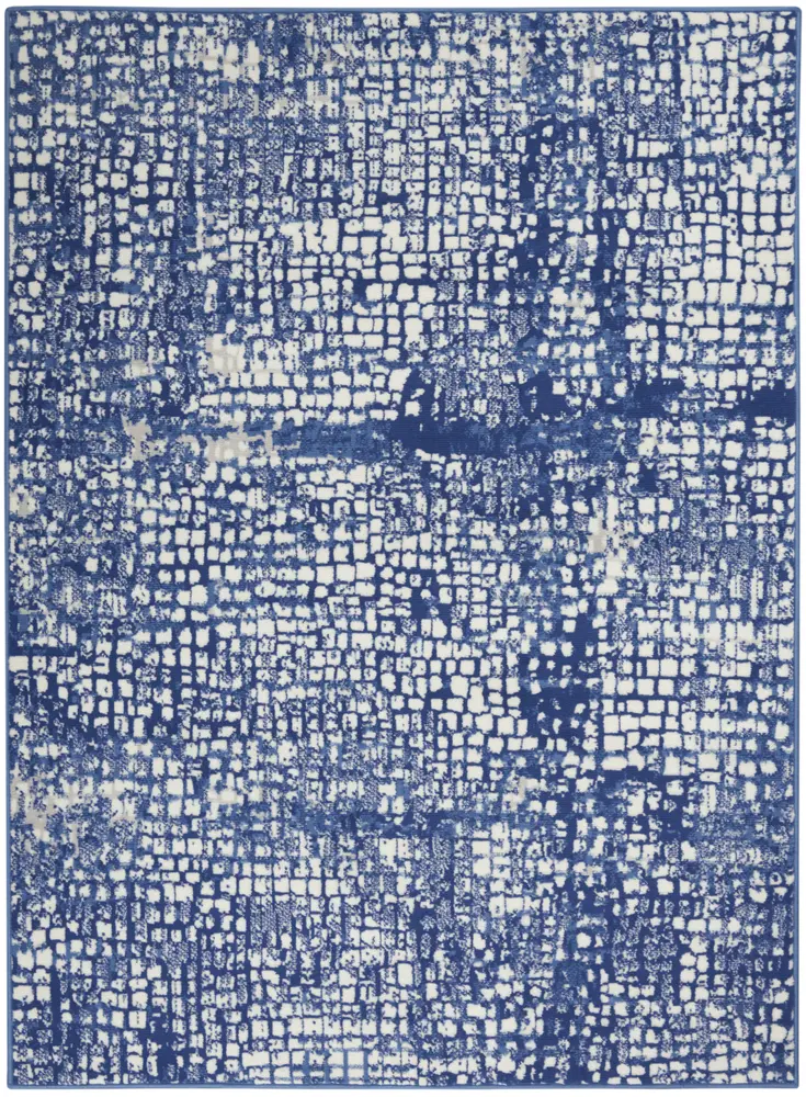 Nourison Whimsicle 5' x 7' Ivory Navy Modern Indoor Rug