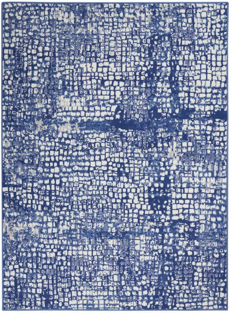 Nourison Whimsicle 6' x 9' Ivory Navy Modern Indoor Rug