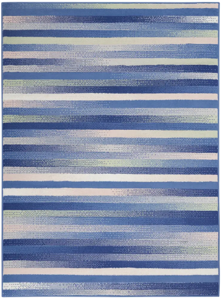 Nourison Whimsicle 4' x 6' Blue Multicolor Modern Indoor Rug