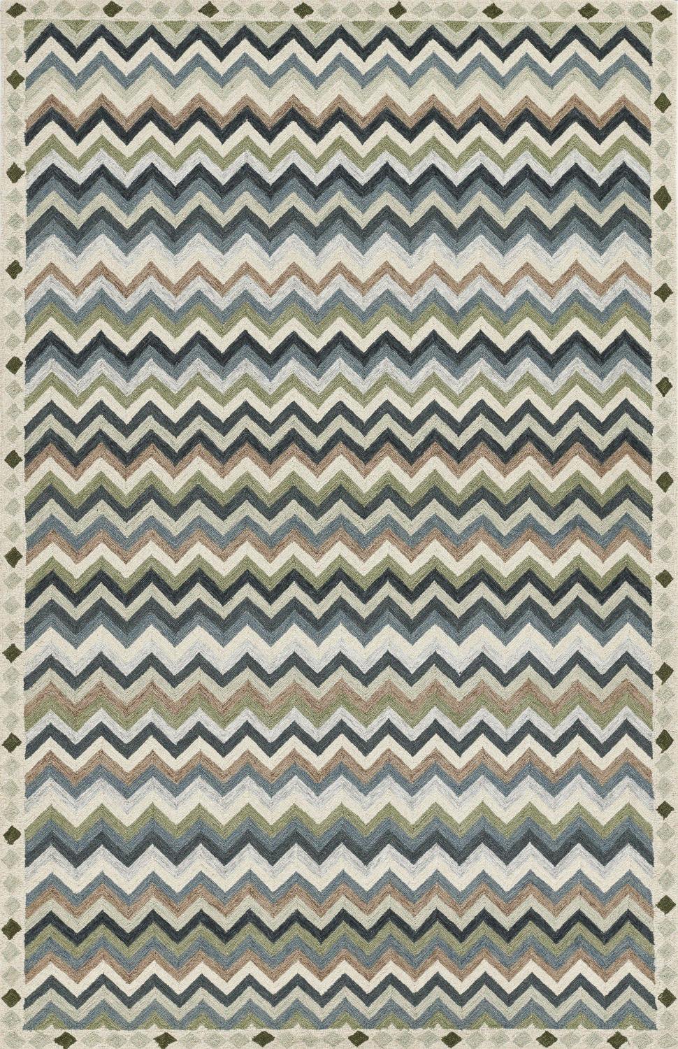 Erin Gates Abbot 2' X 3' Blue Contemporary