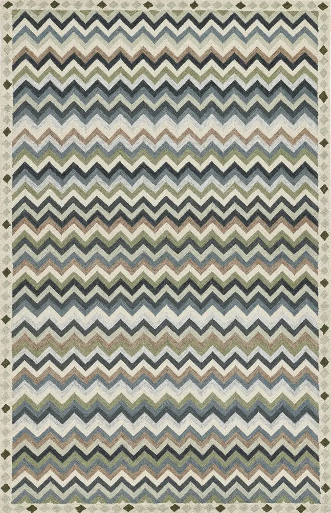 Erin Gates Abbot 2' X 3' Blue Contemporary