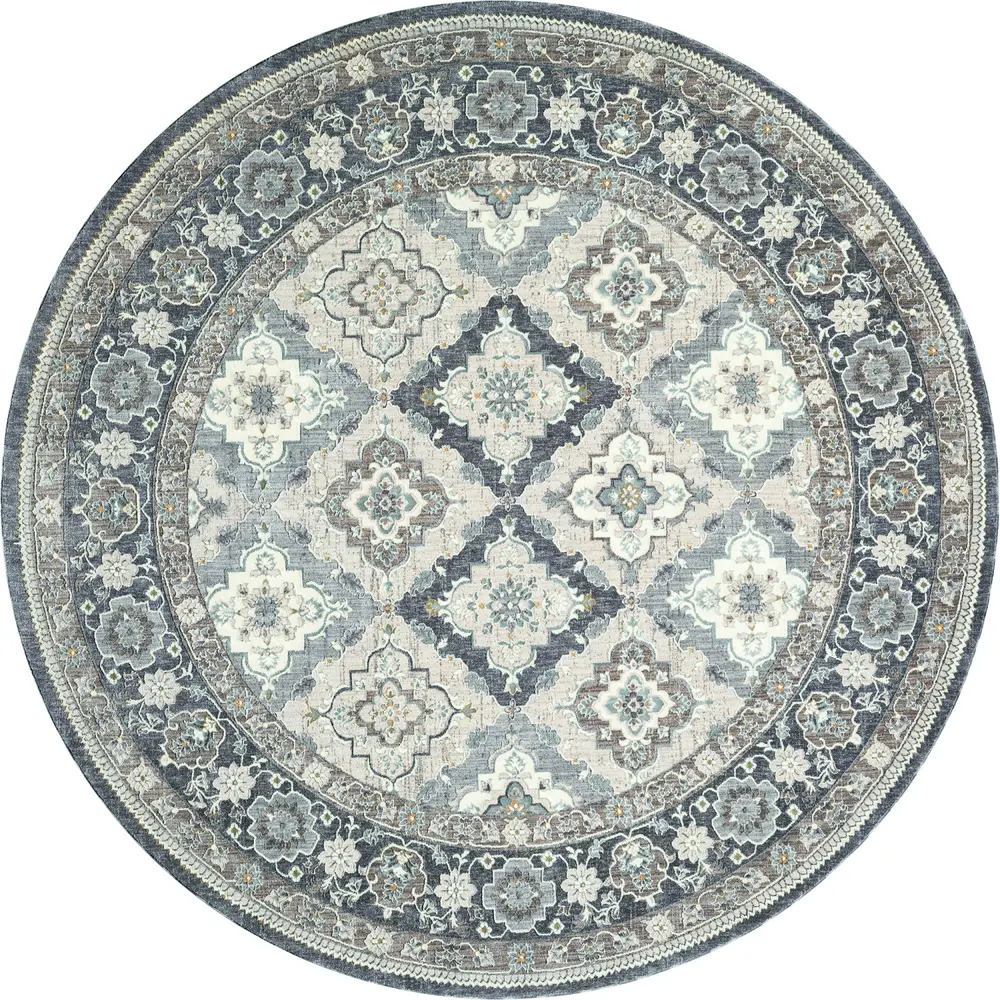 United Weavers Armada Amazing Grace Grey Round Rug 7'11