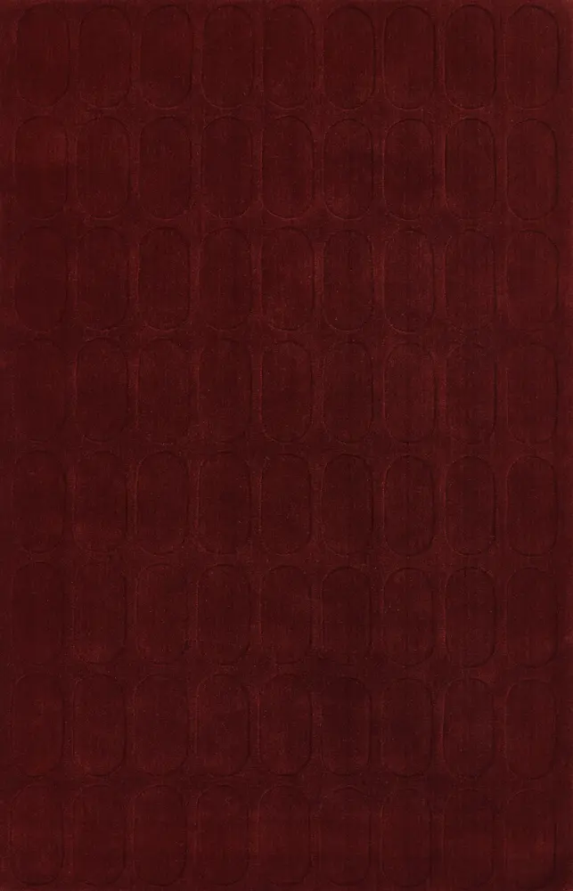 Momeni Contour 2' X 3' Burgundy Contemporary