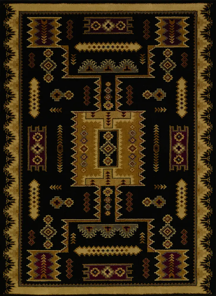 Affinity Coltan Black Area Rug 5'3