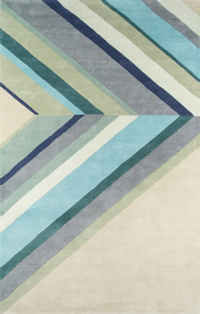 Novogratz Delmar 5' X 8' Blue Contemporary