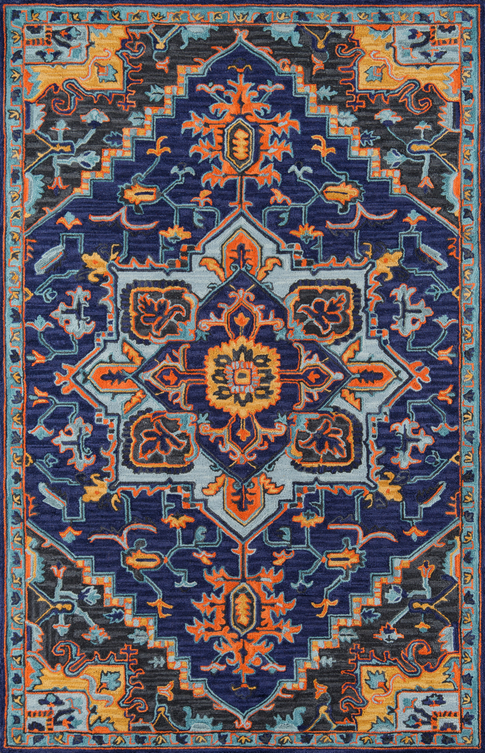 Momeni Ibiza 2' X 3' Navy Traditional