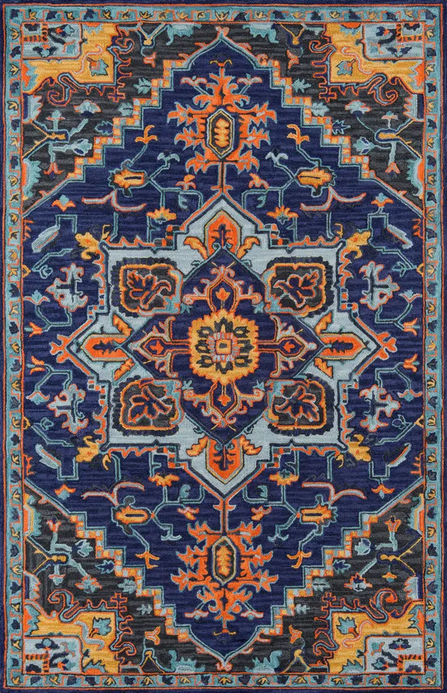 Momeni Ibiza 2' X 3' Navy Traditional