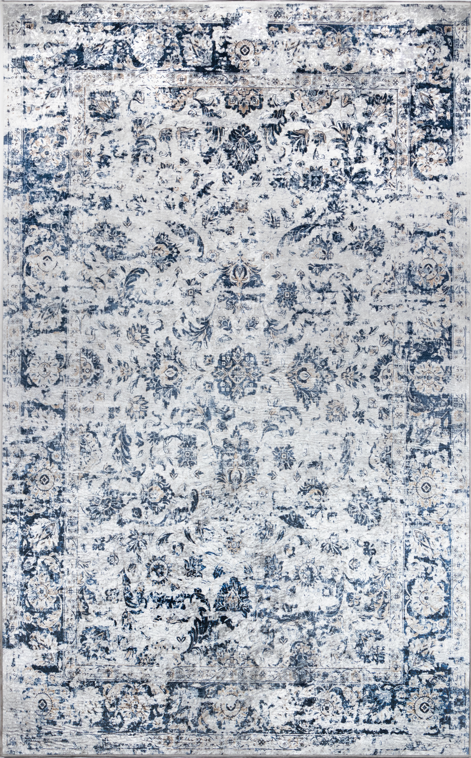 Momeni Karachi 2' X 3' Blue Traditional