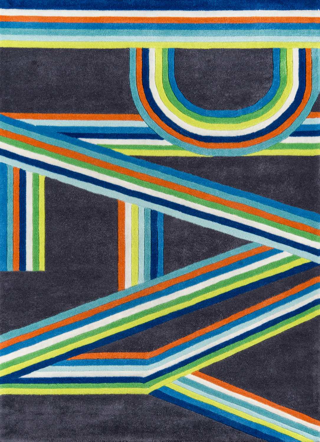 Momeni Lil Mo Hipster 2' X 3' Blue Contemporary