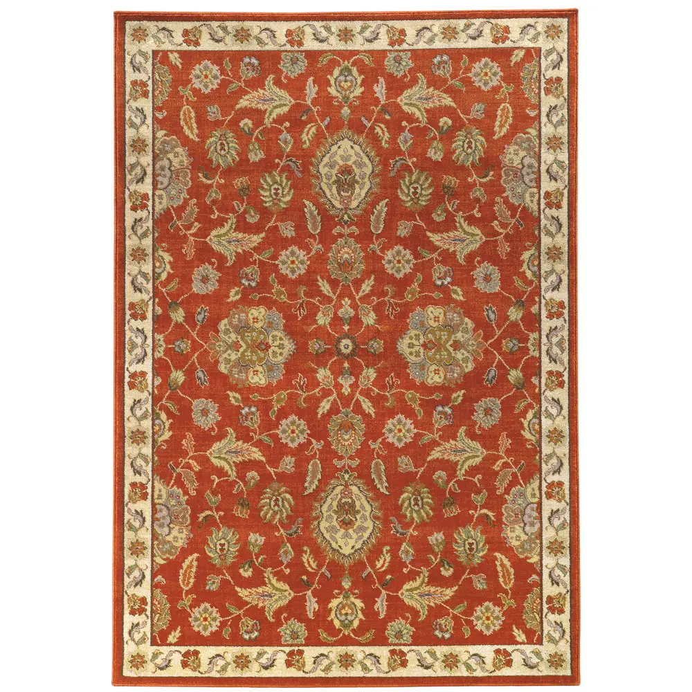 Casablanca 5317D Red/ Beige Indoor Area Rug - 9'10