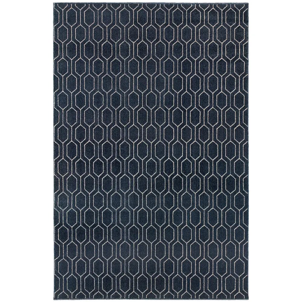 Ellerson 8021X Grey/ Blue Indoor Area Rug - 9'10