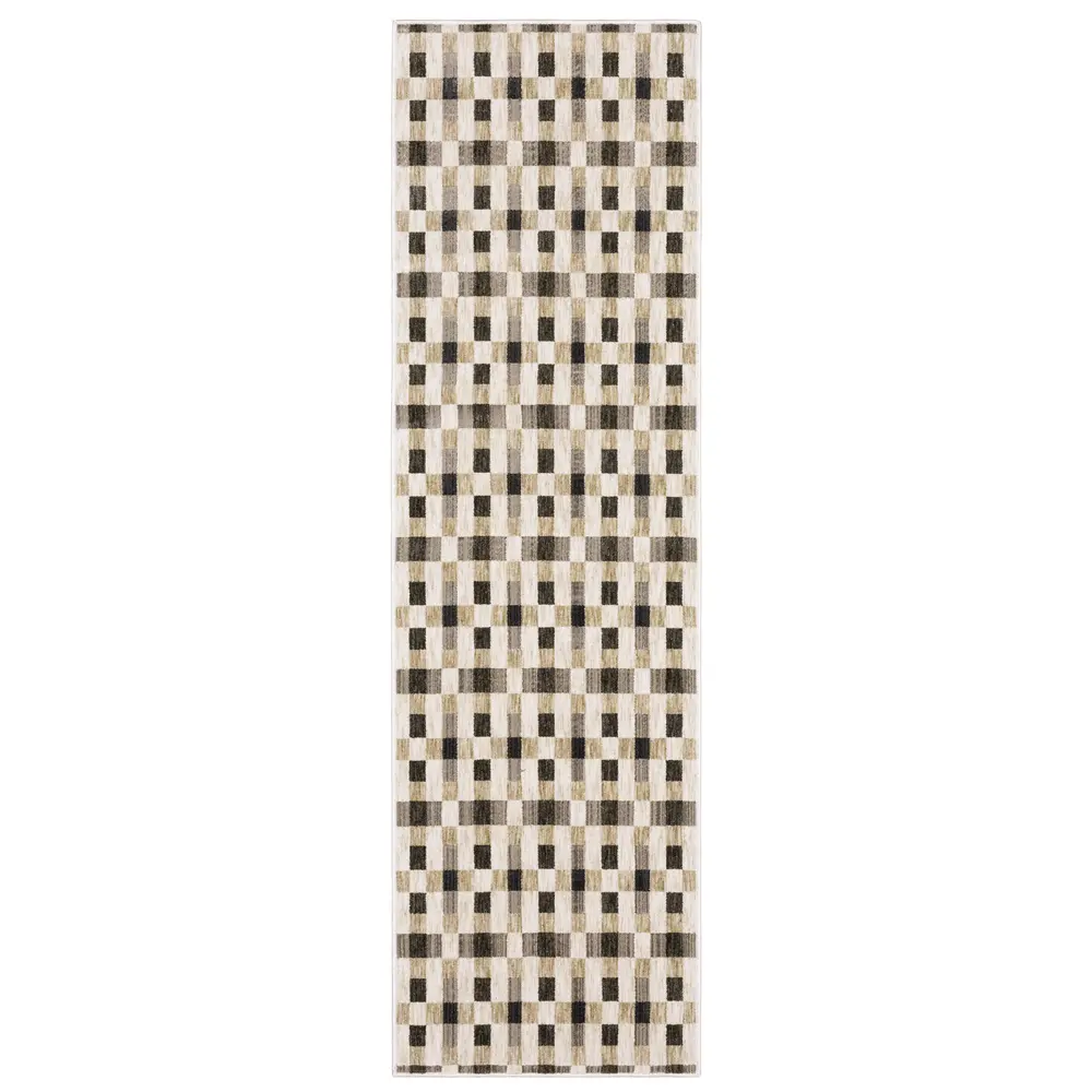 Hunter HNT05 Black/ Gold Indoor Area Rug - 2'3