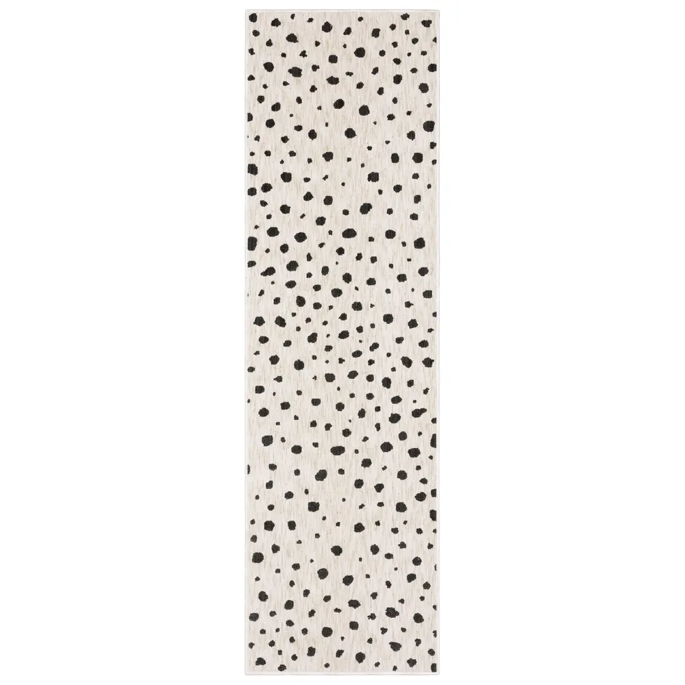 Hunter HNT09 Beige/ Black Indoor Area Rug - 2'3