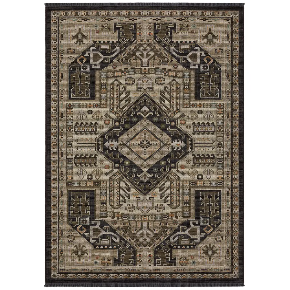 Legacy LGY03 Charcoal / Brown Indoor Indoor - 2' x  3'