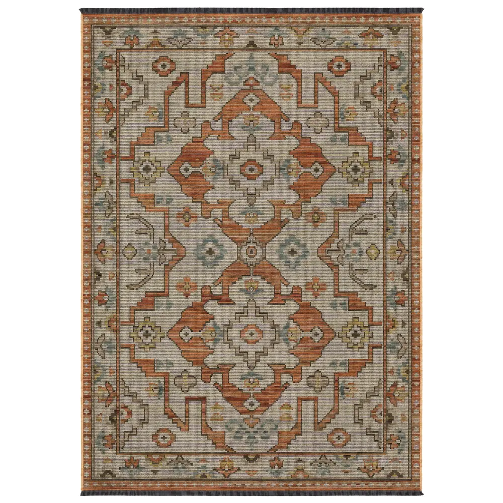 Legacy LGY07 Terracotta / Blue Indoor Indoor - 2' x  3'