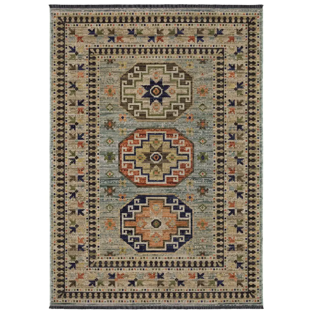 Legacy LGY10 Pale Teal/ Multi Indoor Indoor - 5'3