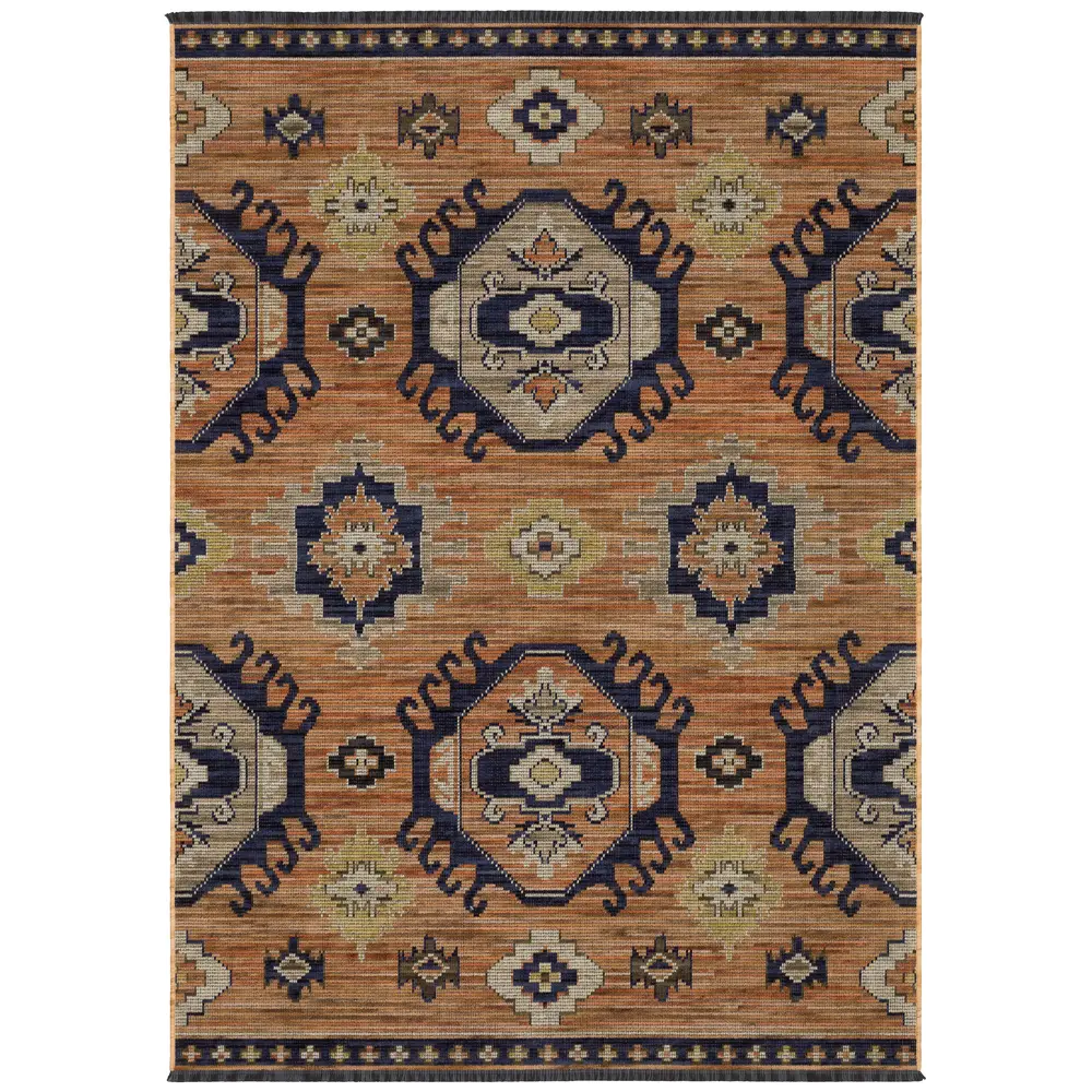 Legacy LGY01 Terracotta / Blue Indoor Indoor - 2' x  3'
