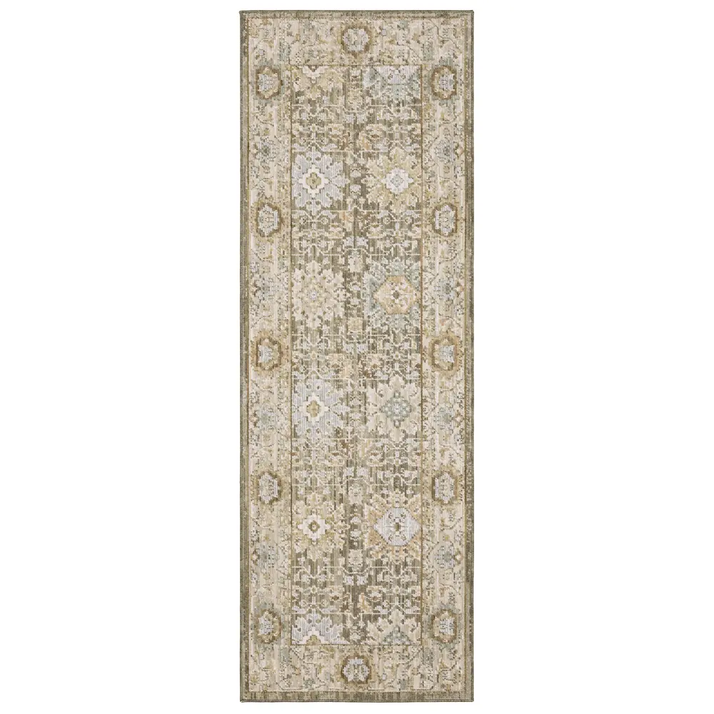 Lola LLA03 Brown/ Pale Blue Indoor Area Rug - 2'7
