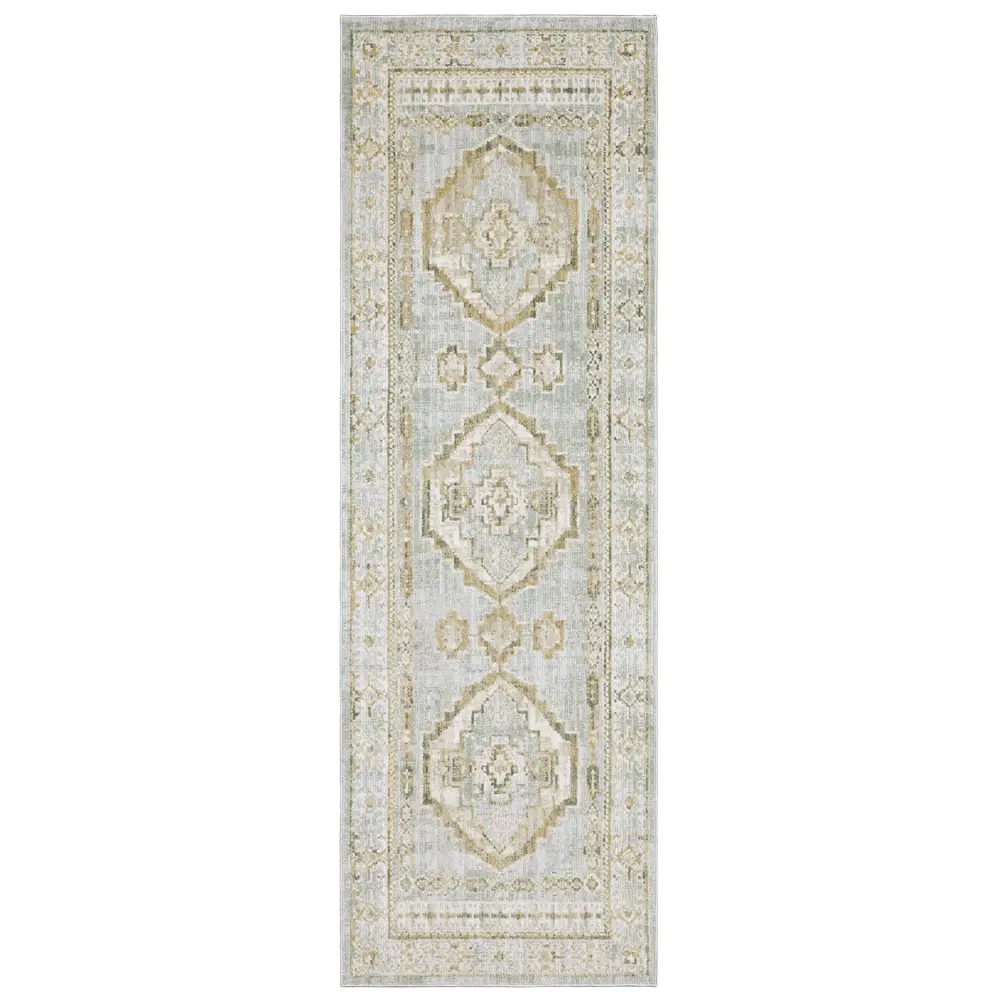 Lola LLA04 Blue/ Beige Indoor Area Rug - 2'7