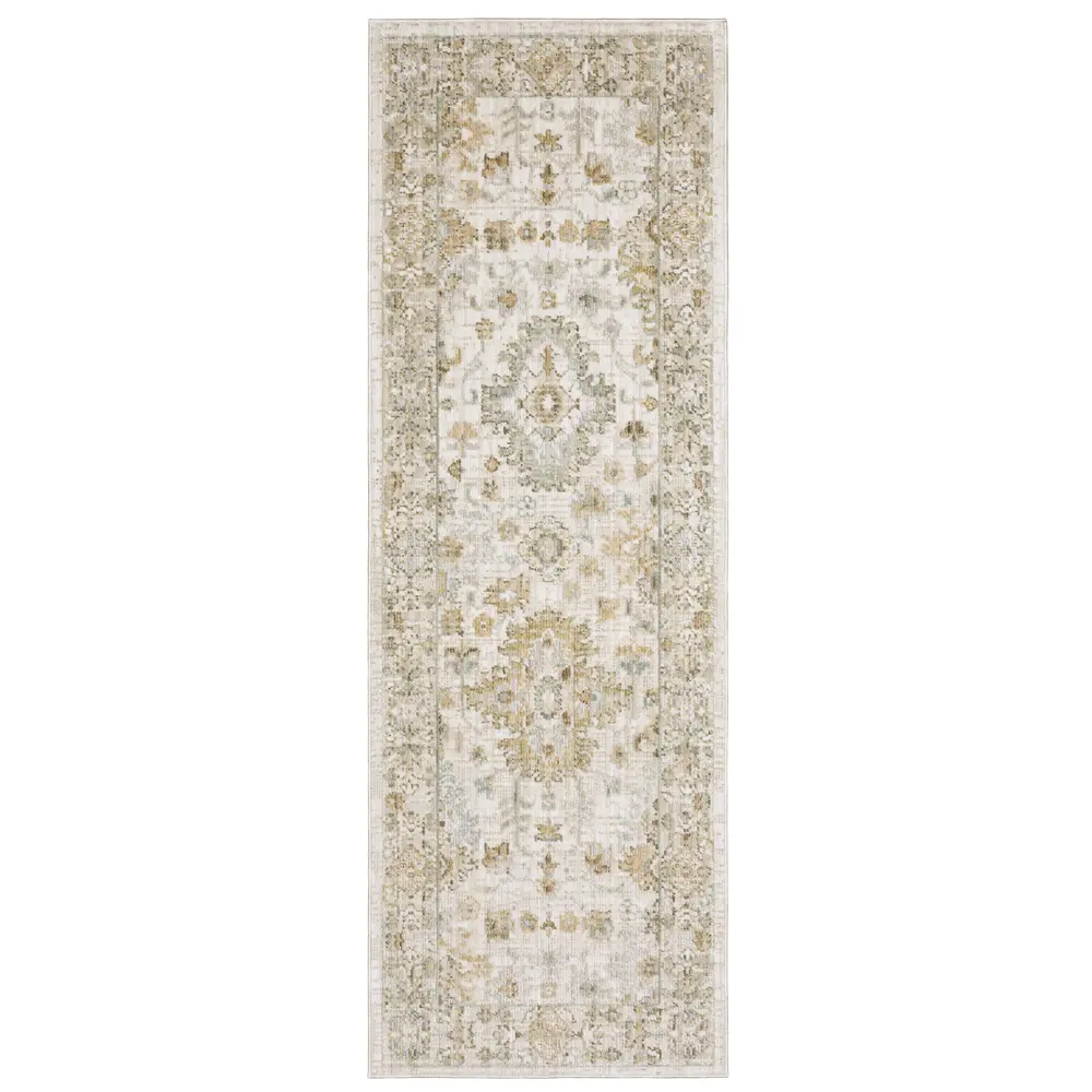 Lola LLA05 Blue/ Beige Indoor Area Rug - 2'7