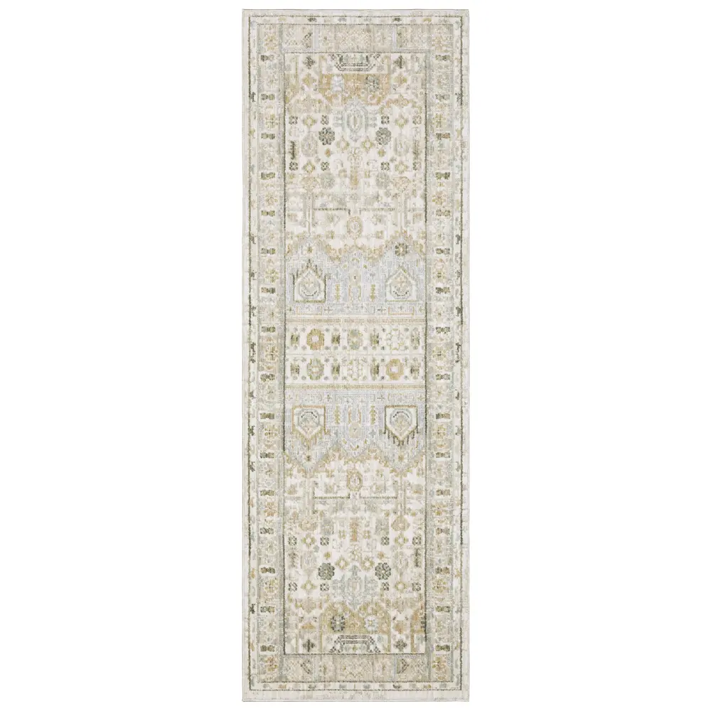 Lola LLA08 Pale Blue/ Beige Indoor Area Rug - 2'7