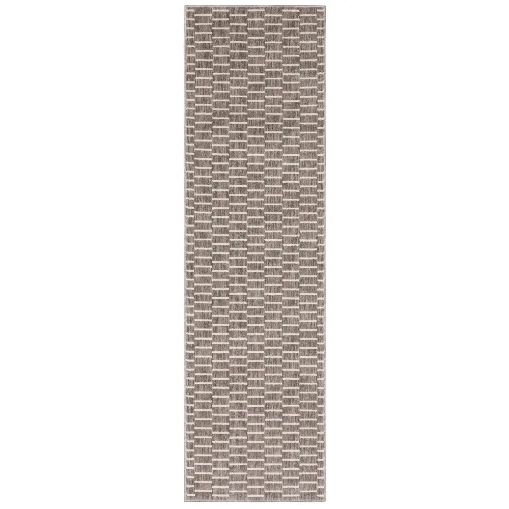 Oliver OLV03 Charcoal/Beige Indoor Area Rug - 2'3