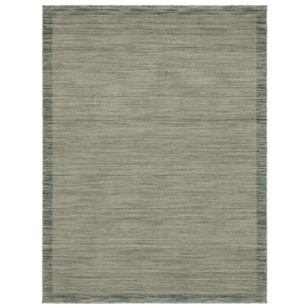 Warner WRN01 Green/ Blue Indoor Area Rug - 6'7