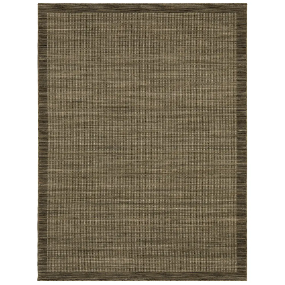 Warner WRN08 Brown/ Tan Indoor Area Rug - 9'10