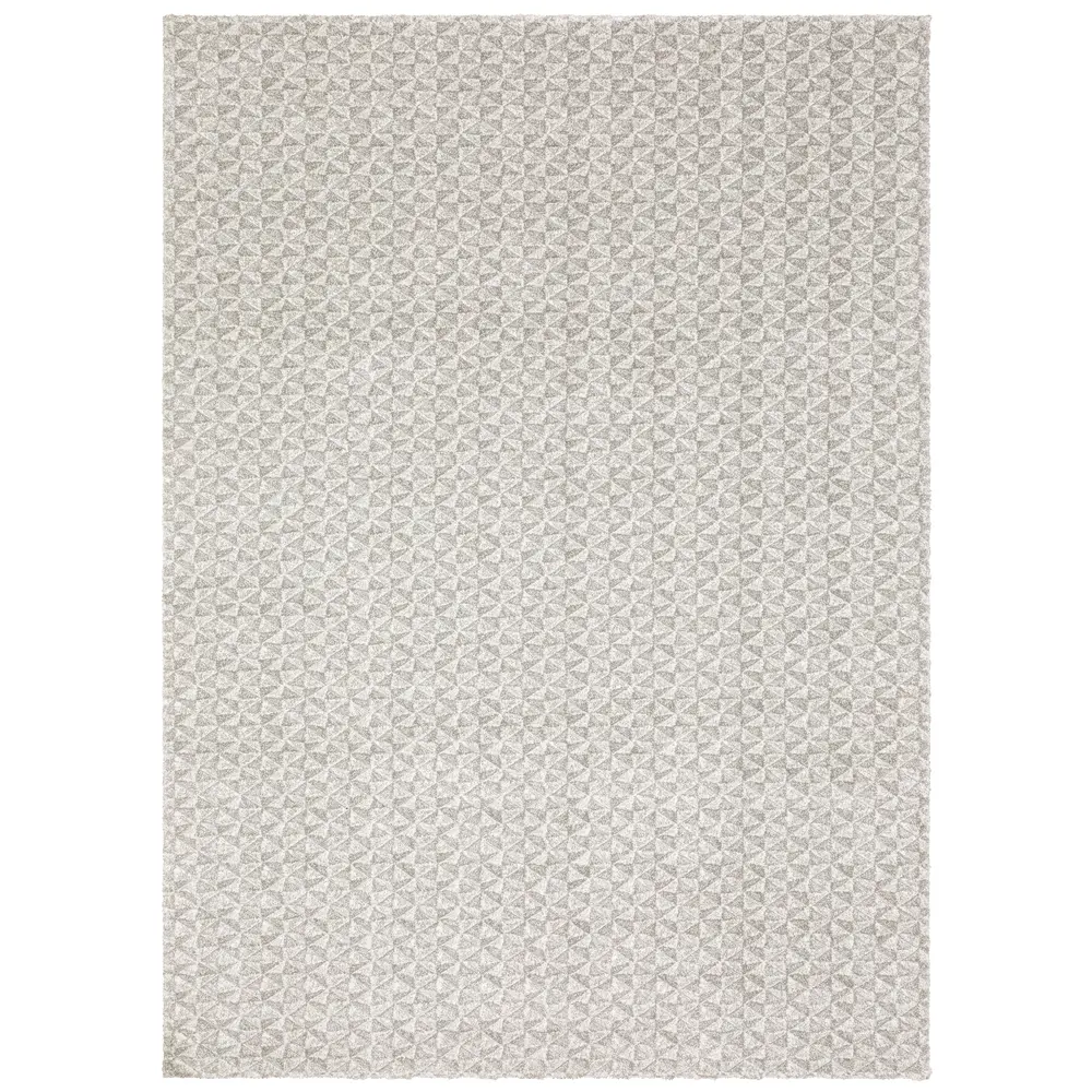 Wonder WON01 Grey/ Ivory Indoor Area Rug - 1'10