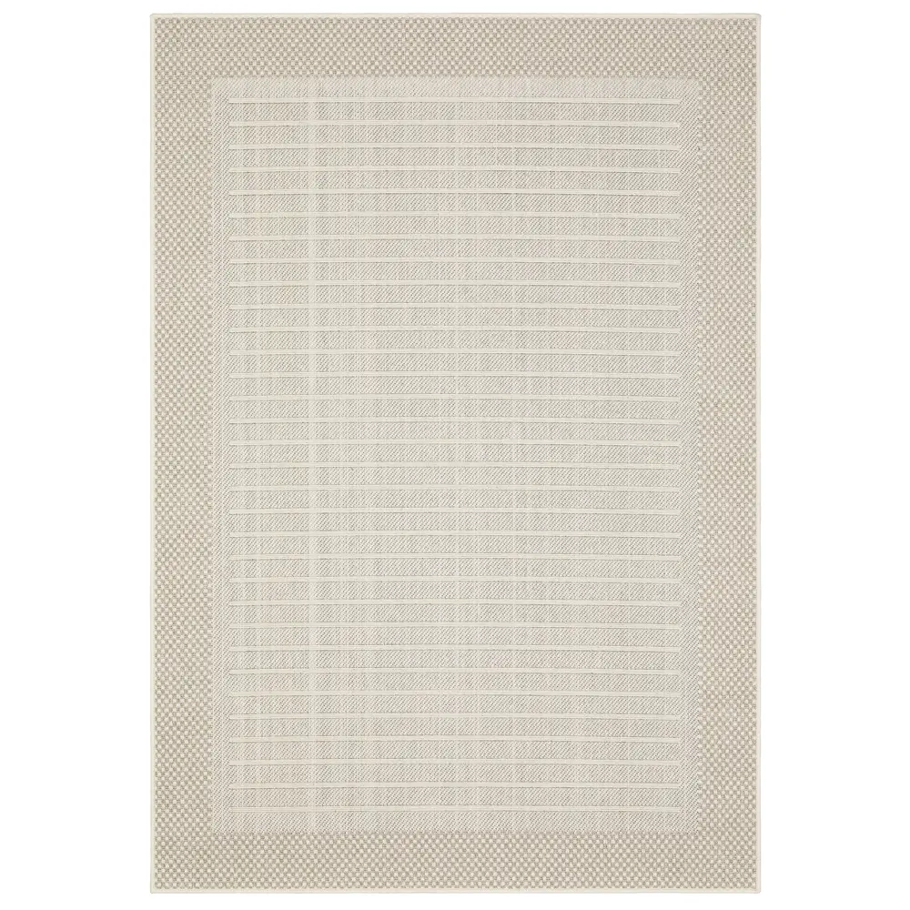 Zarina ZAR04 Beige / Ivory Indoor/Outdoor Area Rug - 5'3