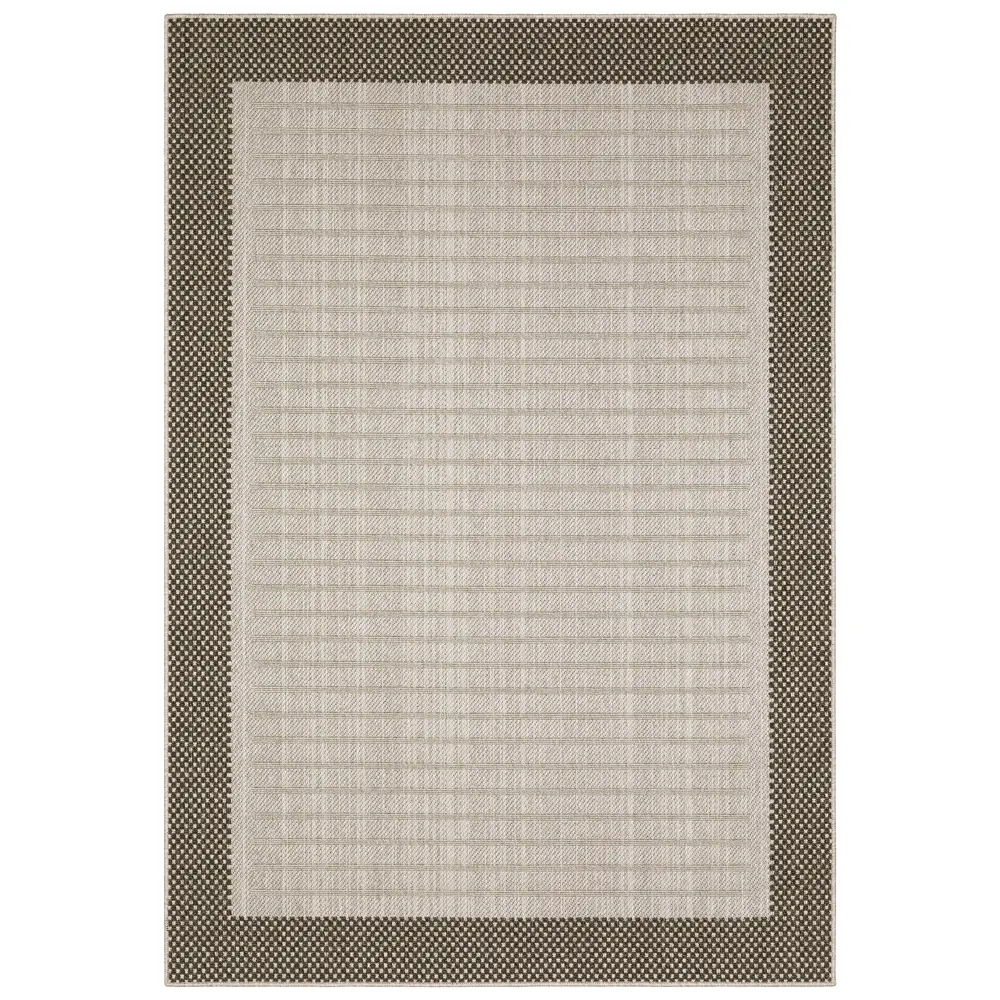 Zarina ZAR05 Beige / Brown Indoor/Outdoor Area Rug - 3'3